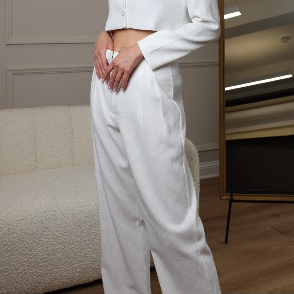 White Summer Blend Trousers